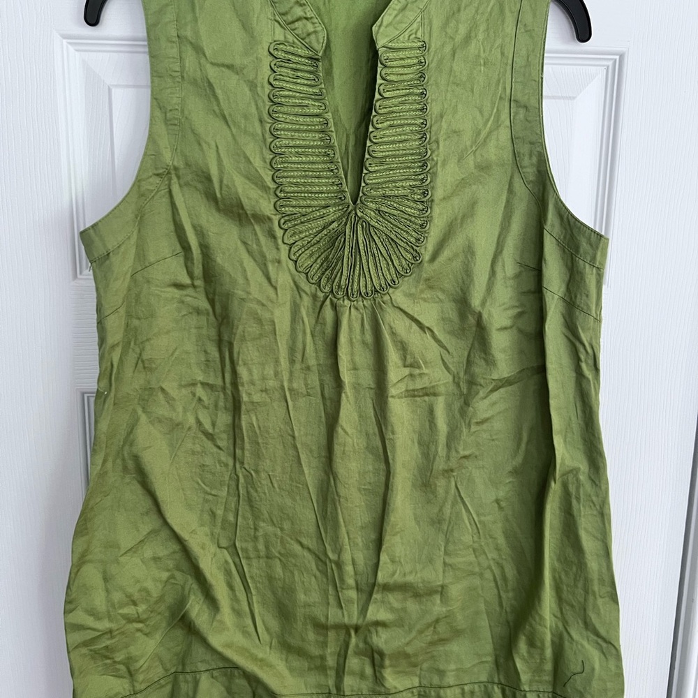 Vintage Ladies Size Large "Apt. 9" Olive Green Sleeveless Tunic GUC ❤️
